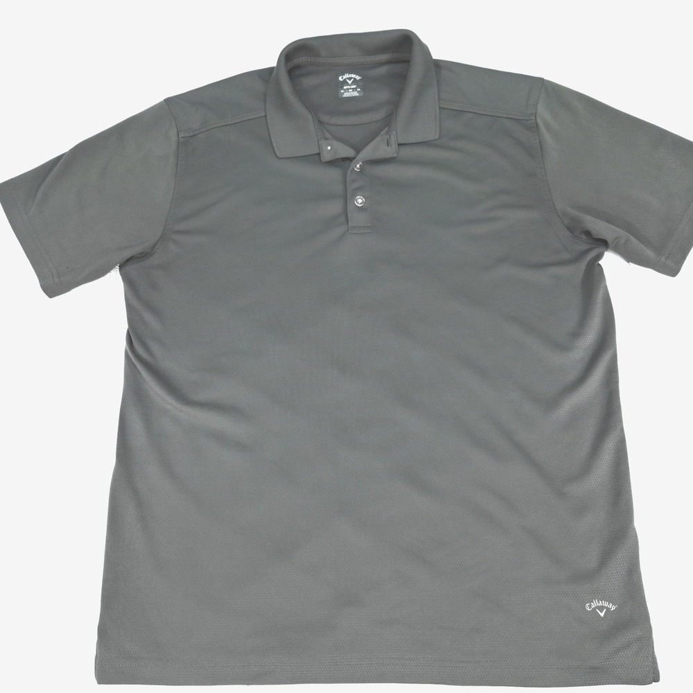 Callaway‎ Shirt Opti-Dri Golf Polo Mens XL Charcoal Grey Short Sleeve Breathable